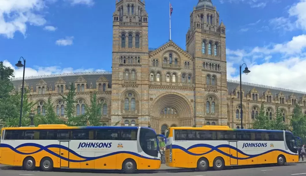 Coaches outside cathedral