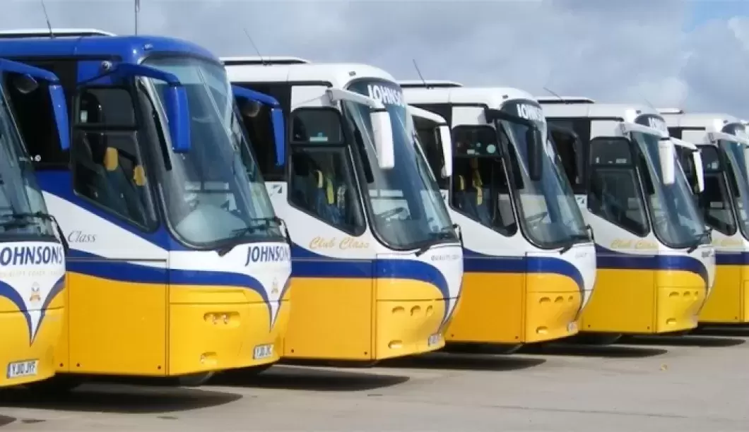 Fleet of Johnsons coaches