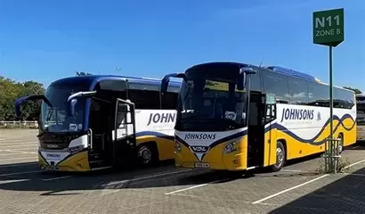 Coaches parked